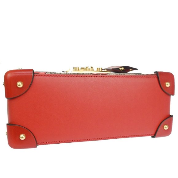 Authentic GUCCI Apple Small Bamboo 2Way Chain Shoulder Hand Bag Supreme Leather - Picture 2 of 16